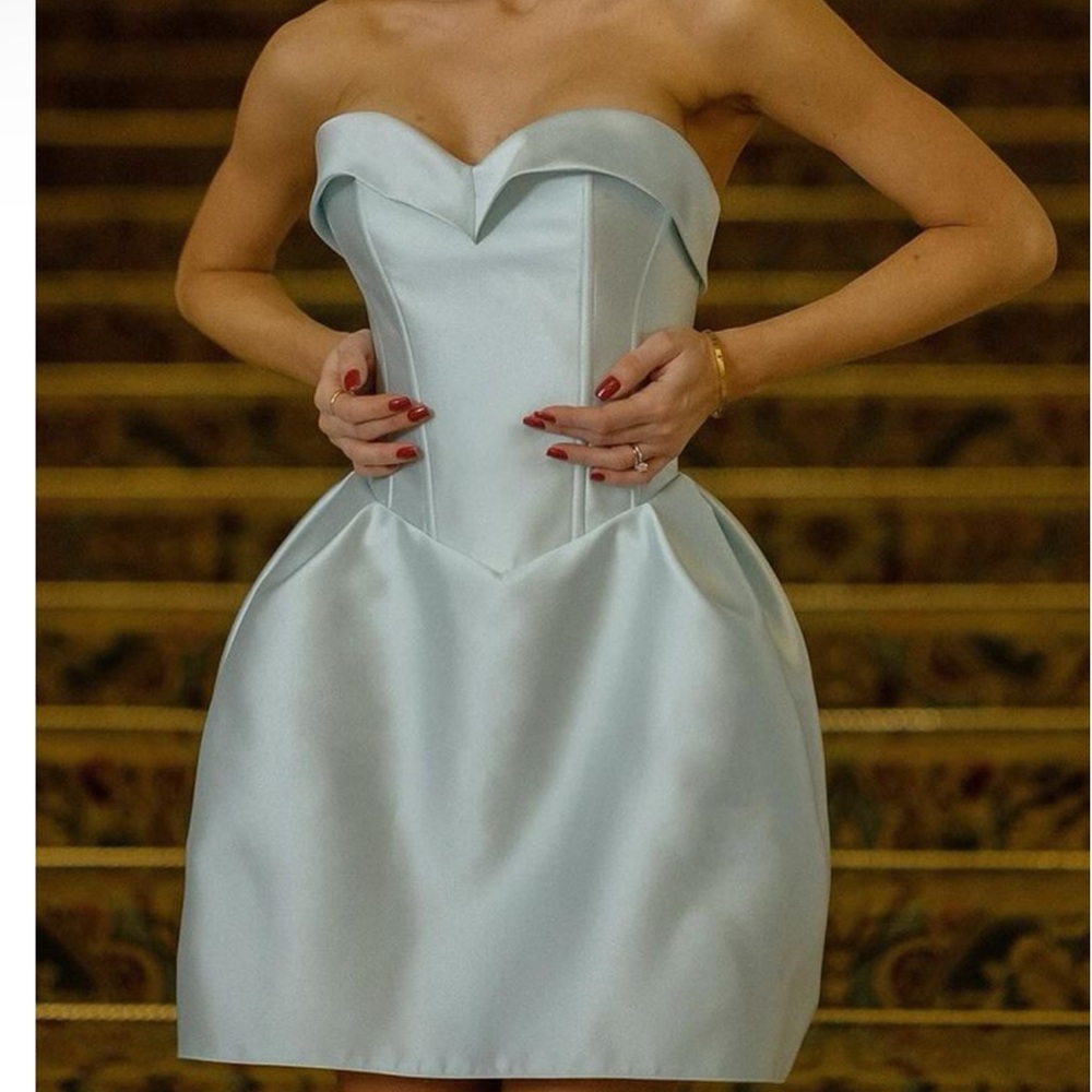 Brand New Strapless Blue Dress
